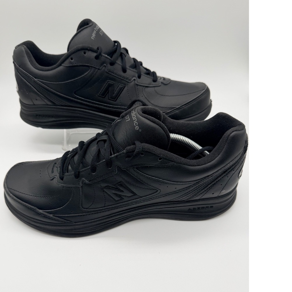 New Balance 577 Men's Size 13D Black Walking Shoes MW577BK Leather Comfort